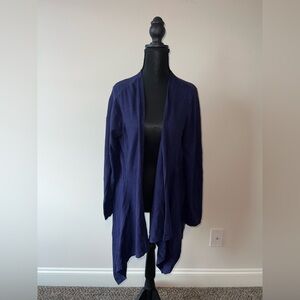 CAbi #160 Cascading Cardigan Womens Large Waterfall Cashmere Sweater